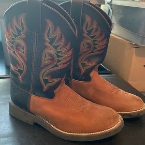 Justin Boots Classic Western Youth Boots Size 2.5 D